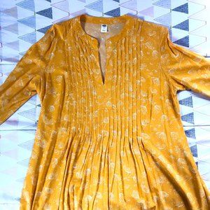 Yellow Long Sleeved Boho Old Navy Dress